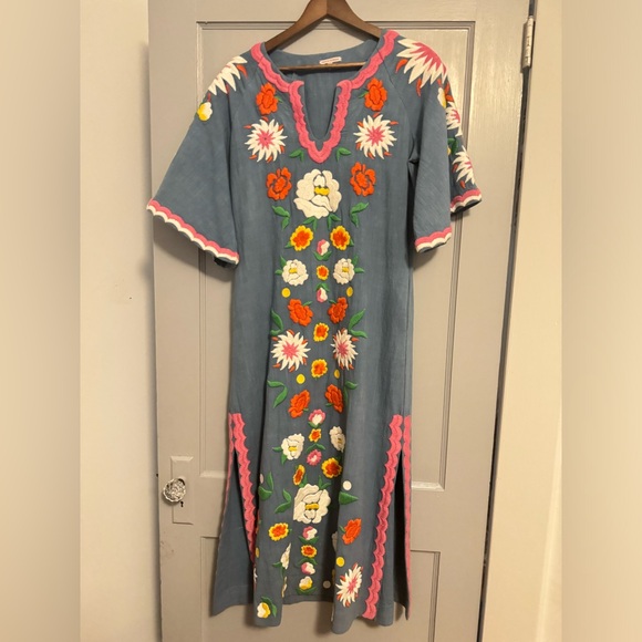 Frances Valentine Floral Embroidered Caftan - Picture 2 of 7